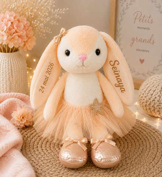 Précommande pour Mi-Août _  Lapin ballerine abricot