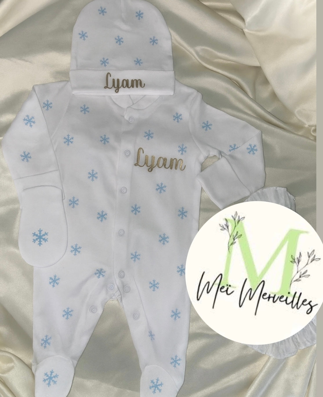 Tenue coton| Taille 0-3 mois| Flocon ❄️