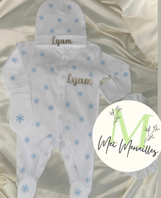 Tenue coton| Taille 0-3 mois| Flocon ❄️