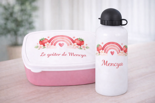Gourde et/ou Boîte à goûter | Arc en ciel 🍓
