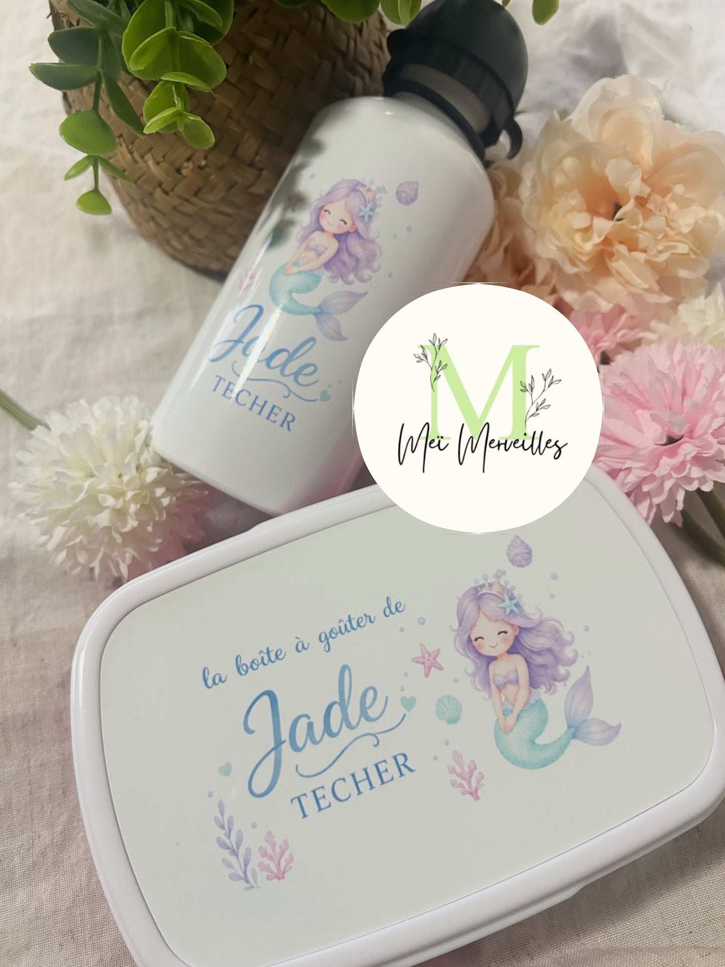 Gourde et/ou Boîte à goûter |  Sirène 🧜‍♀️