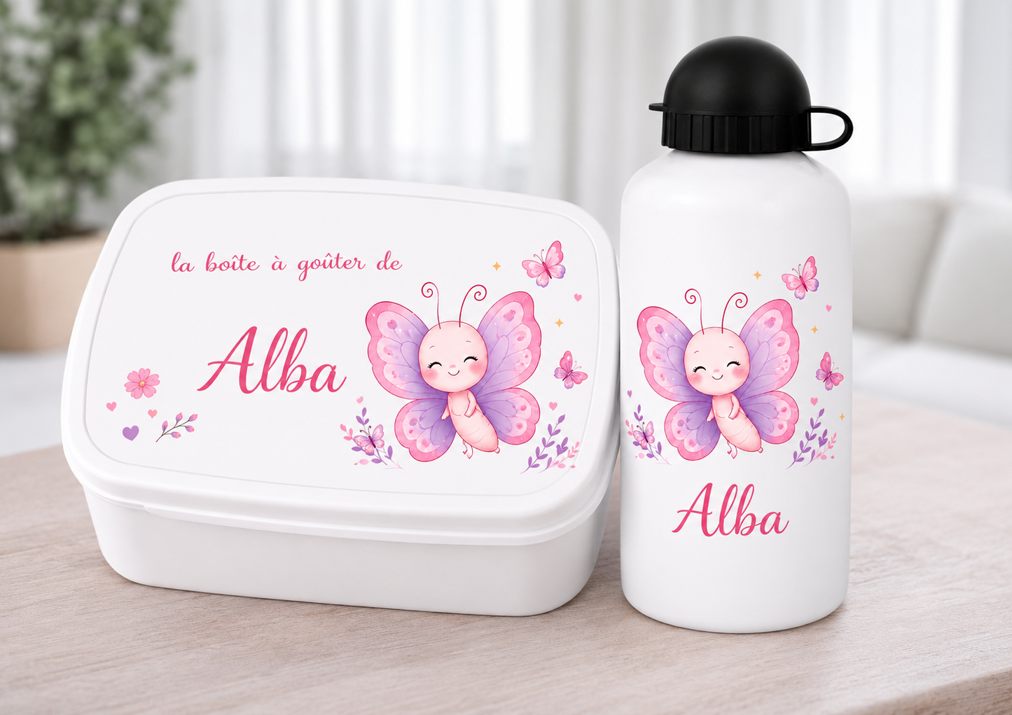 Gourde et/ou Boîte à goûter |  Papillon 🦋
