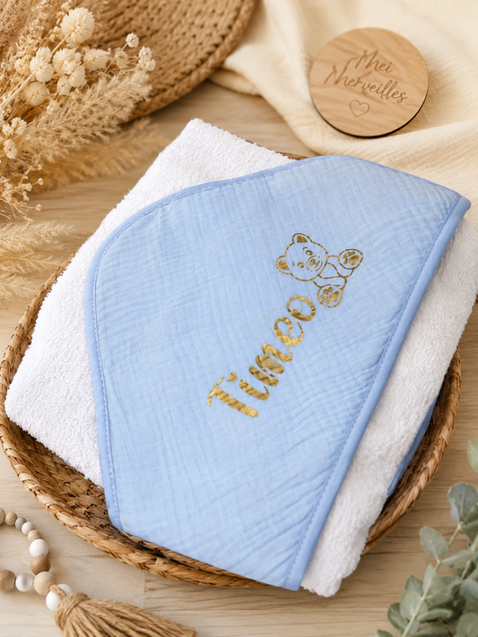 Cape de bain | Bleu Claire à personnaliser