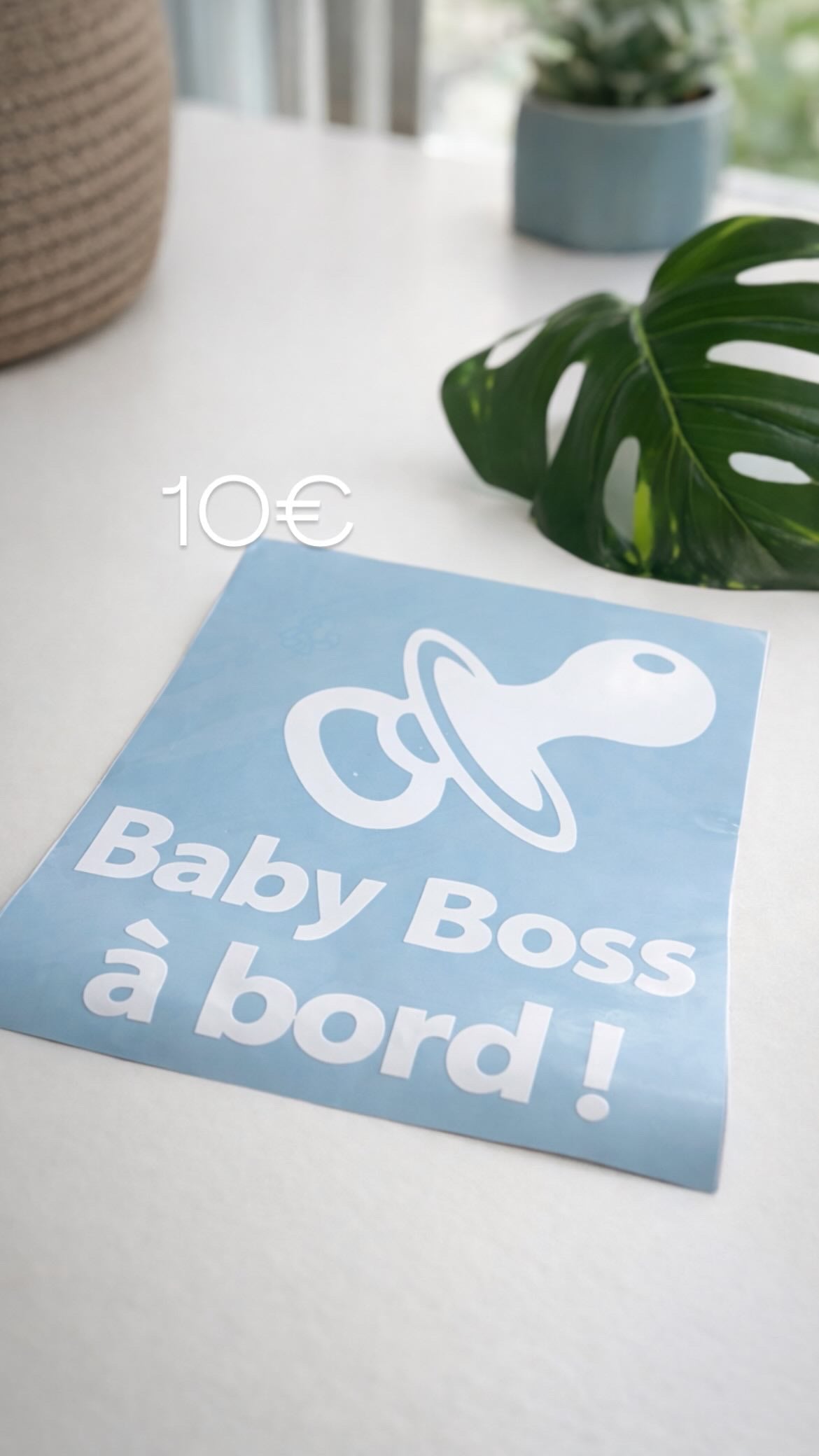 Stickers bebe à bord | Tétine