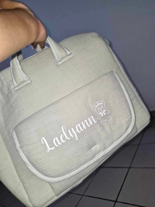 Sac à langer | Vert d'eau à personnaliser