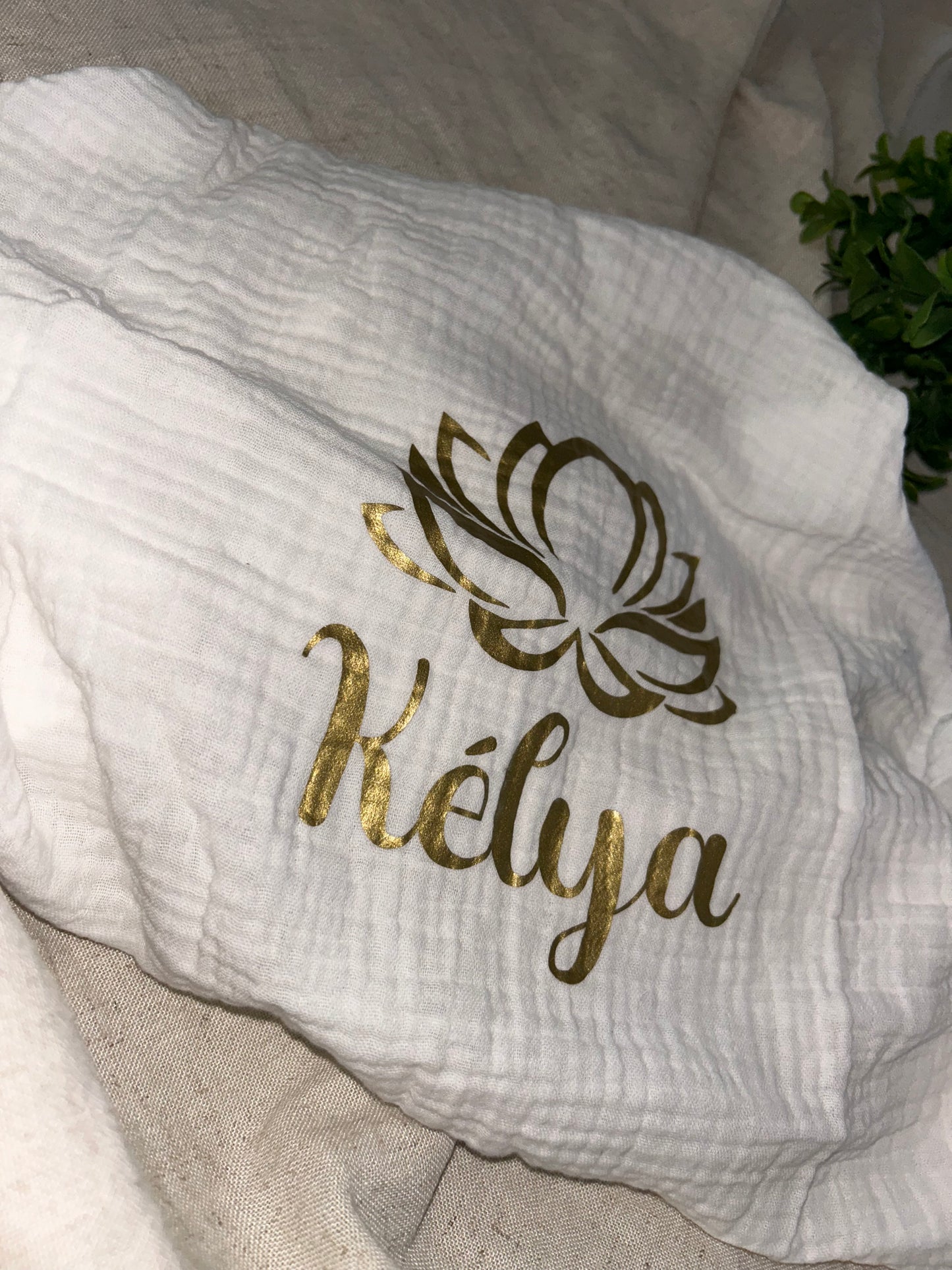 Lange Gaze de Coton | Blanc à personnaliser