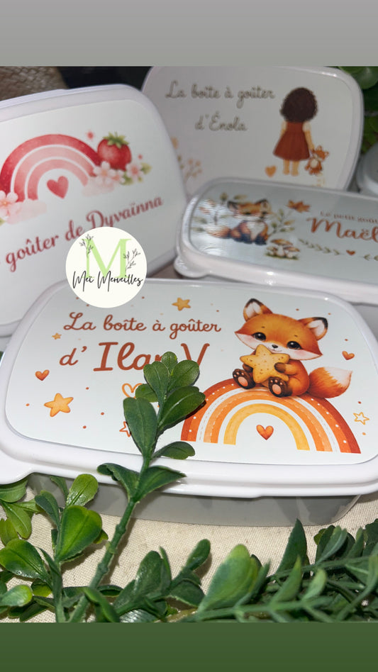 Gourde et/ou Boîte à goûter | Renard  Arc en ciel 🌈