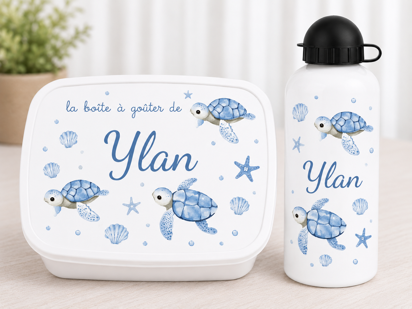 Gourde et/ou Boîte à goûter |  Tortue 🐢