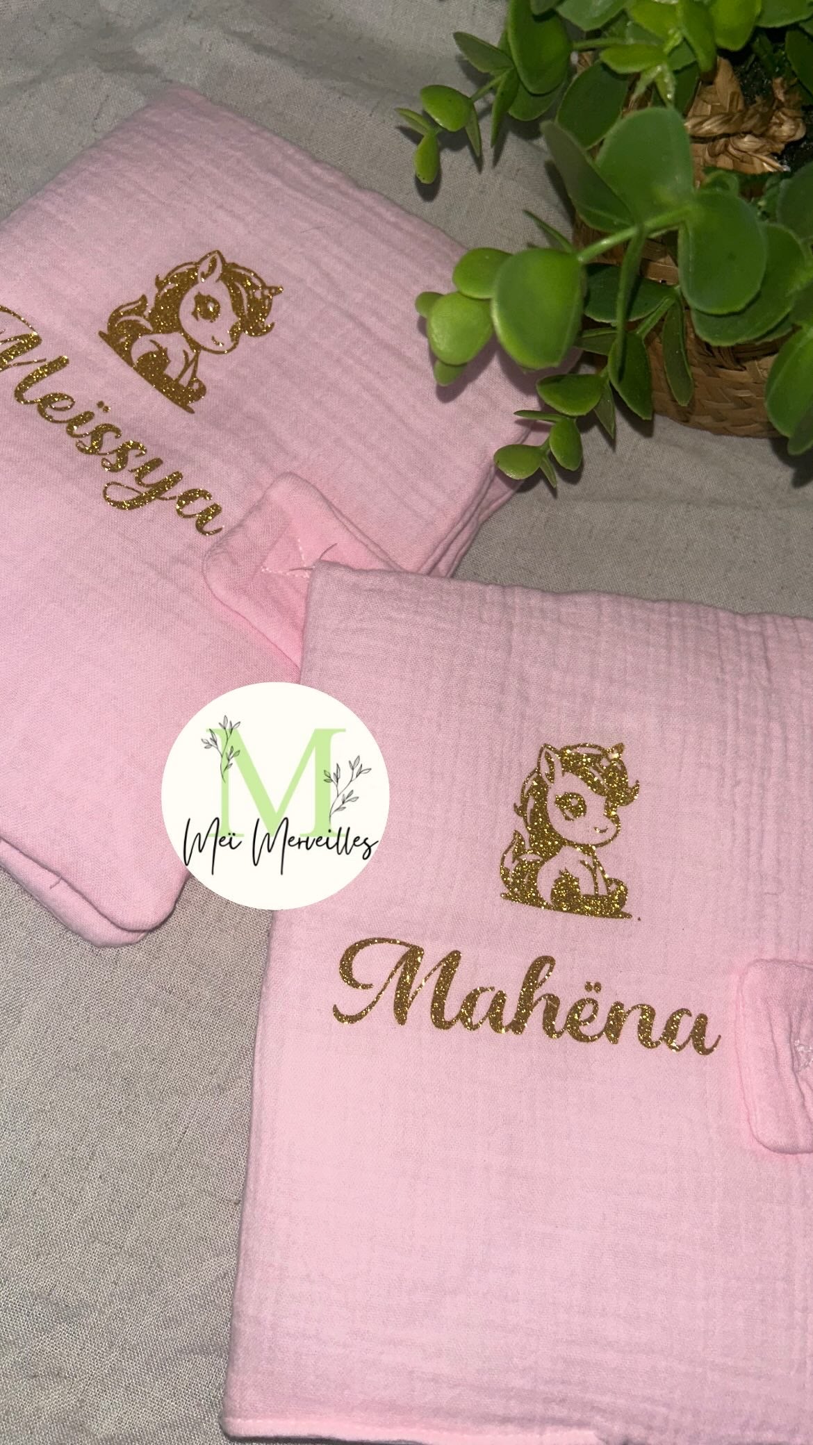 Protège carnet de santé | Rose Claire à personnaliser