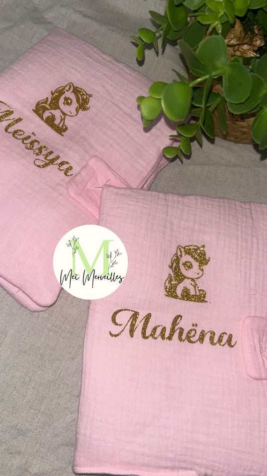 Protège carnet de santé | Rose Claire à personnaliser