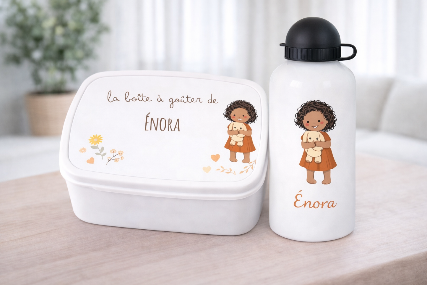 Gourde et/ou Boîte à goûter | Petite fille 👧