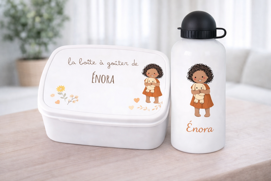 Gourde et/ou Boîte à goûter | Petite fille 👧