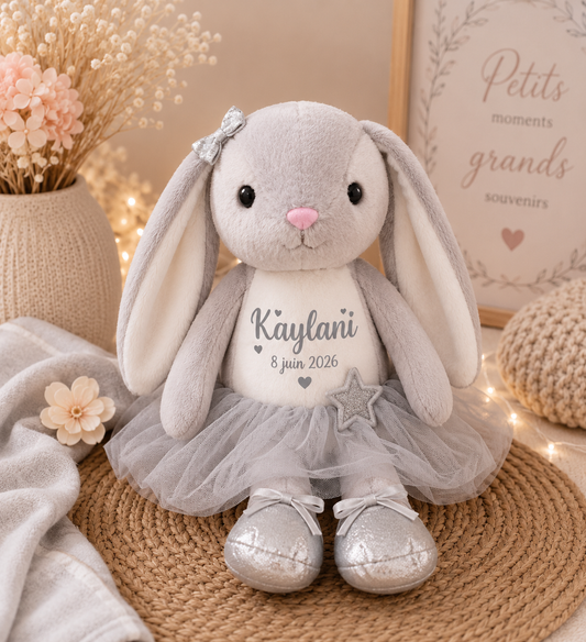 Précommande pour Mi-Août _  Lapin ballerine grise