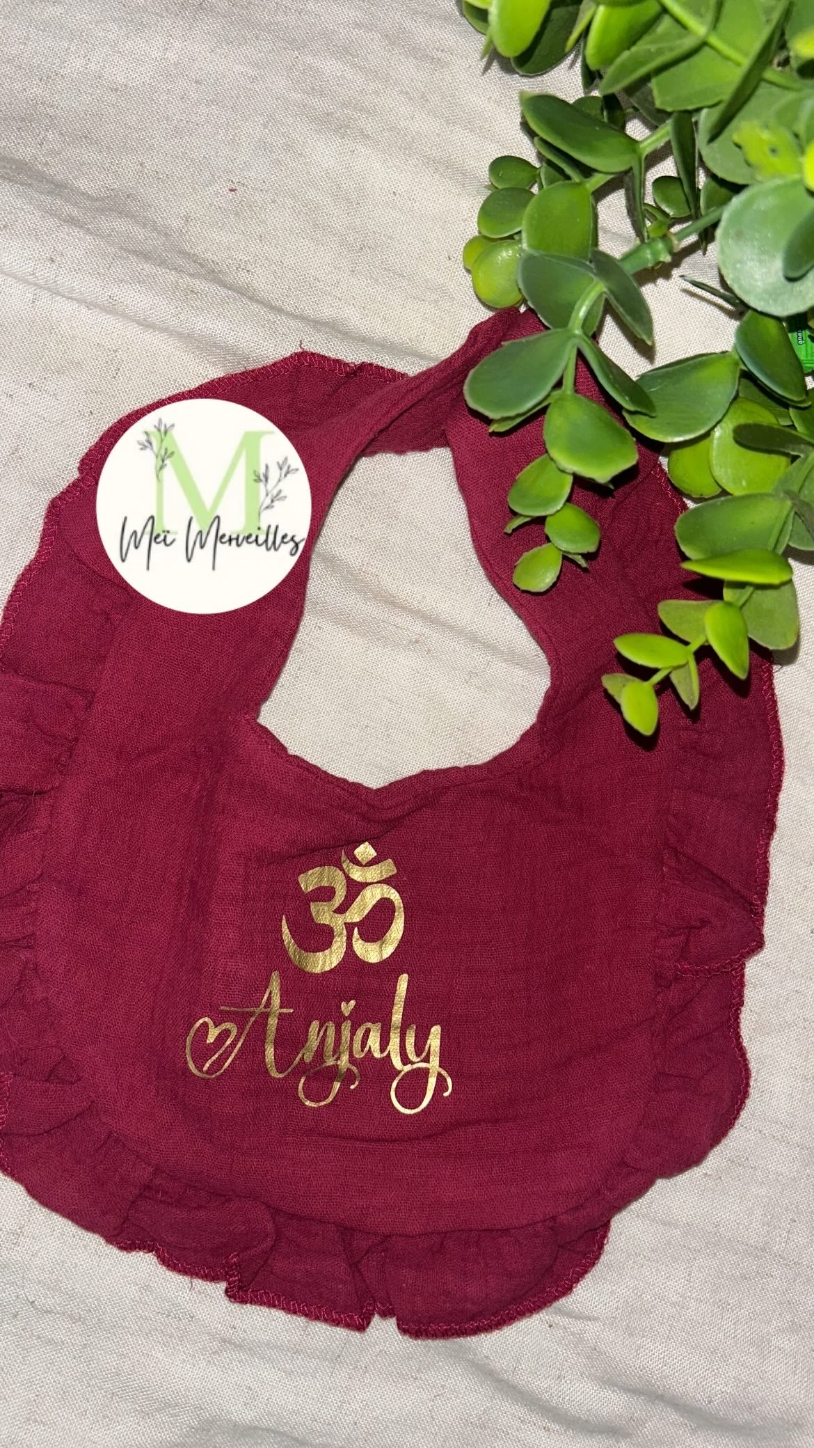 Bavoir à volant | Bordeaux