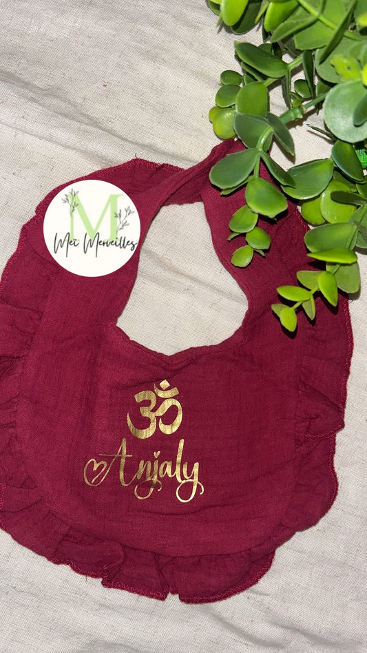 Bavoir à volant | Bordeaux