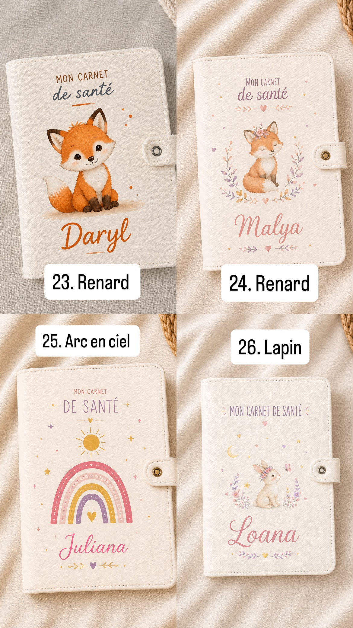 Carnet de santé _ dessin coloré au choix