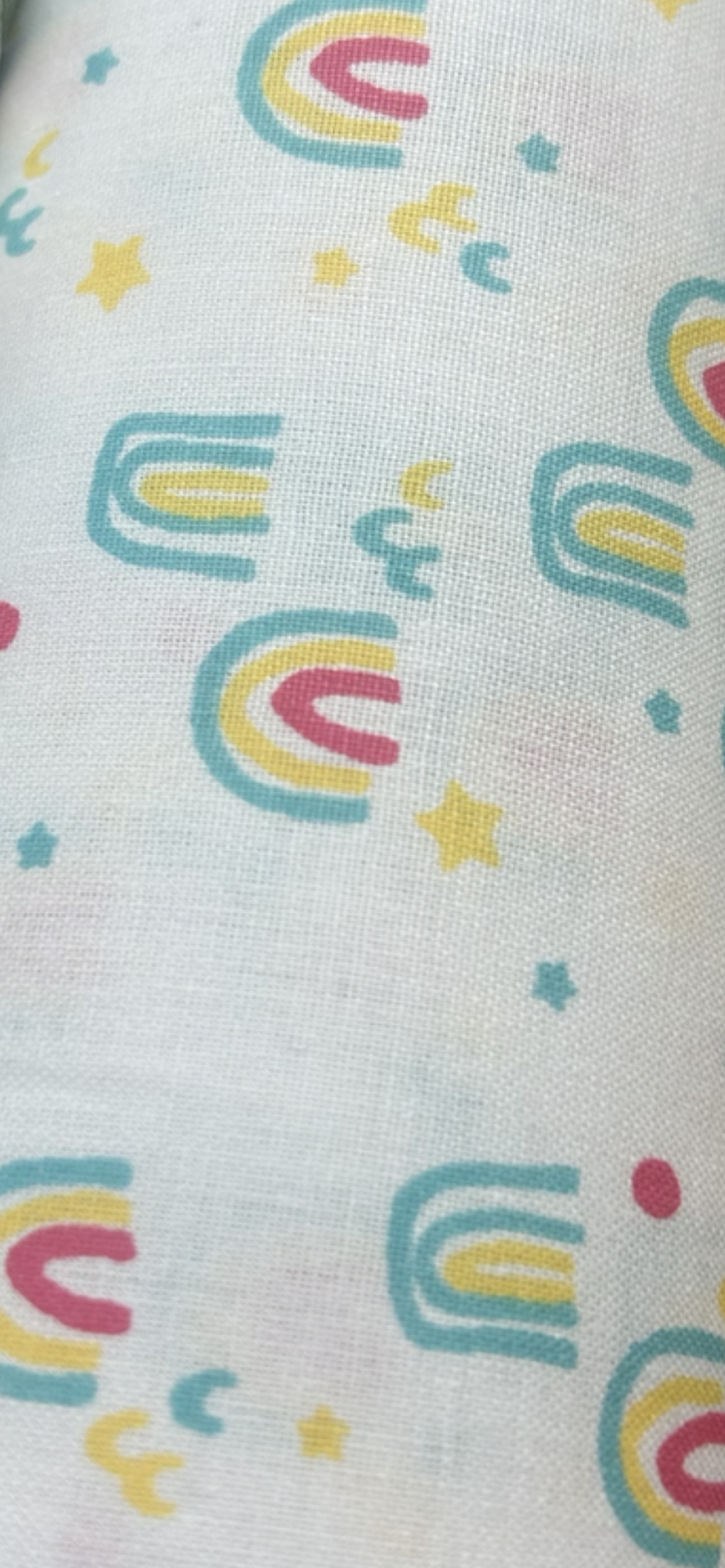 Drap picot + bavoir cantine | Arc en ciel 🌈