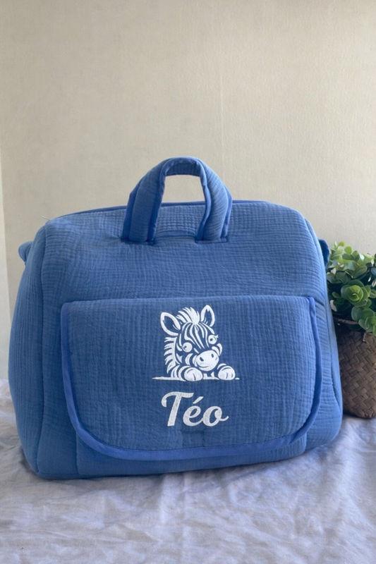 Sac à langer | Bleu foncé à personnaliser