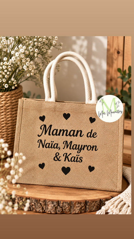 Sac en jute | Maman de .. ✨