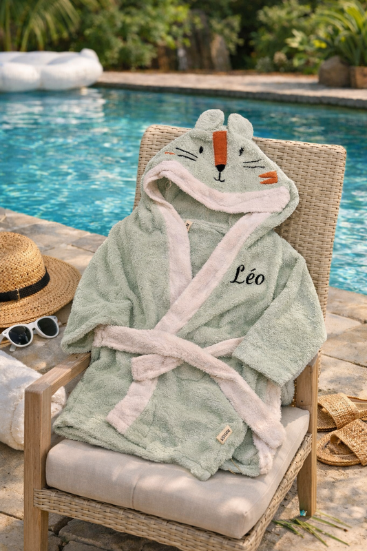 Peignoir enfant | Renard vert d’eau