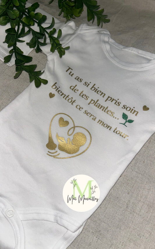 Body annonce grossesse | Mamie Jardinière