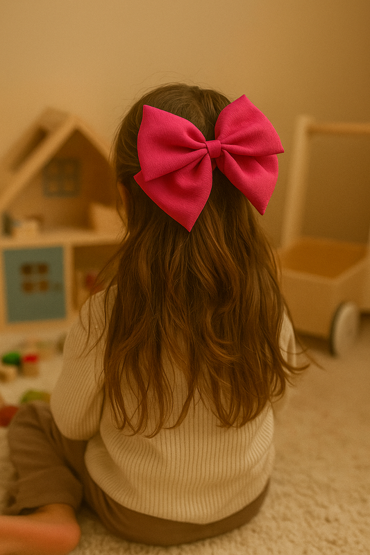 Gros noeud cheveux _ Fuchsia
