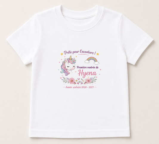 Tee shirt rentrée scolaire | Licorne