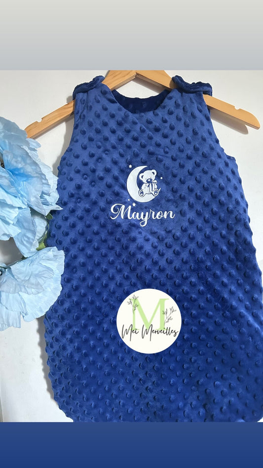 Gigoteuse minky | Bleu foncé à personnaliser