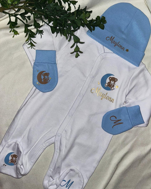 Tenue de naissance | Petit ours sur lune (3)