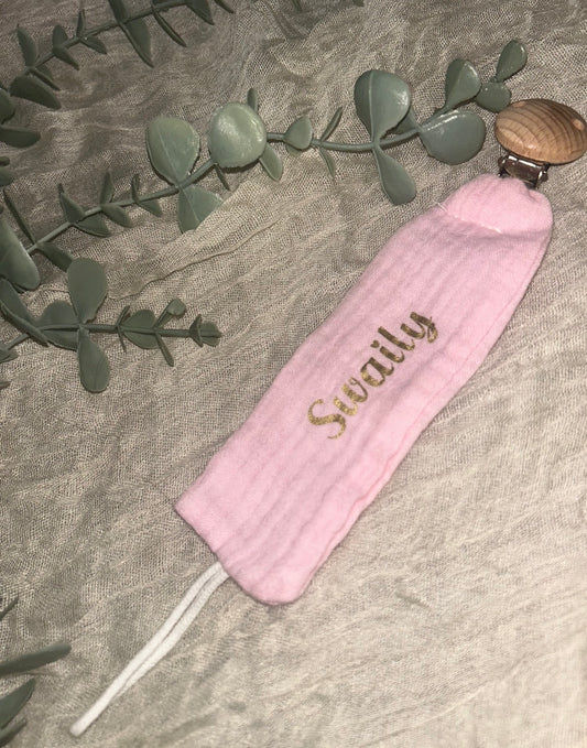 Attache sucette | Rose claire