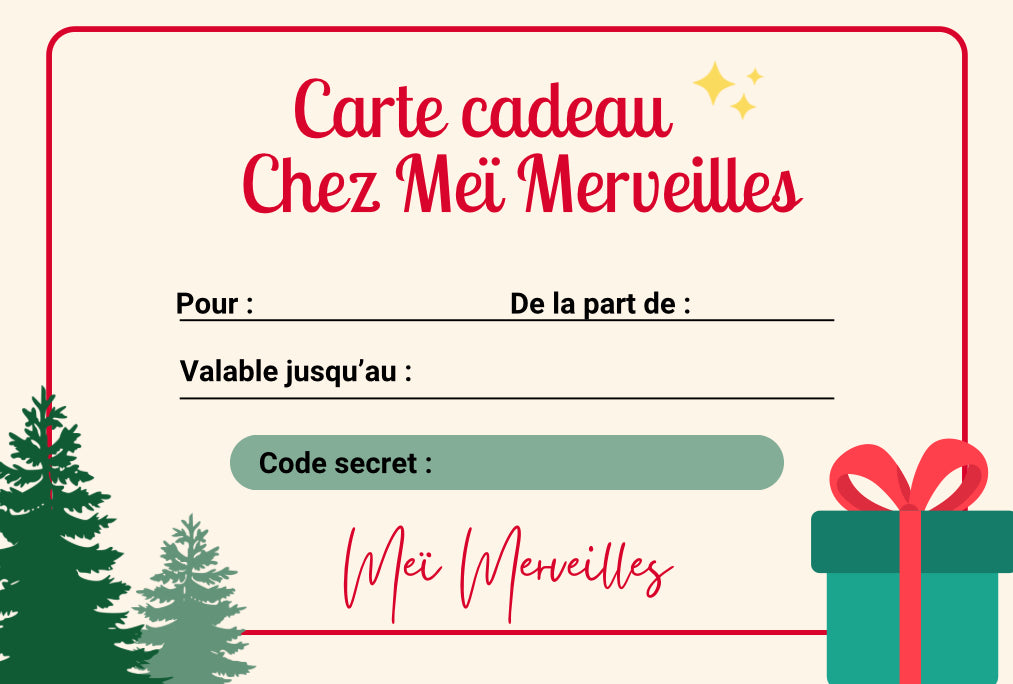 Carte cadeau de Meï Merveilles
