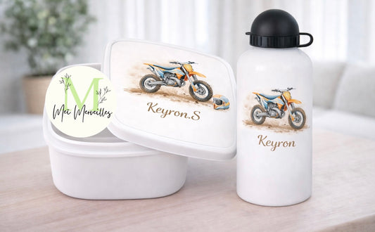 Gourde et/ou Boîte à goûter | Moto 🏍️