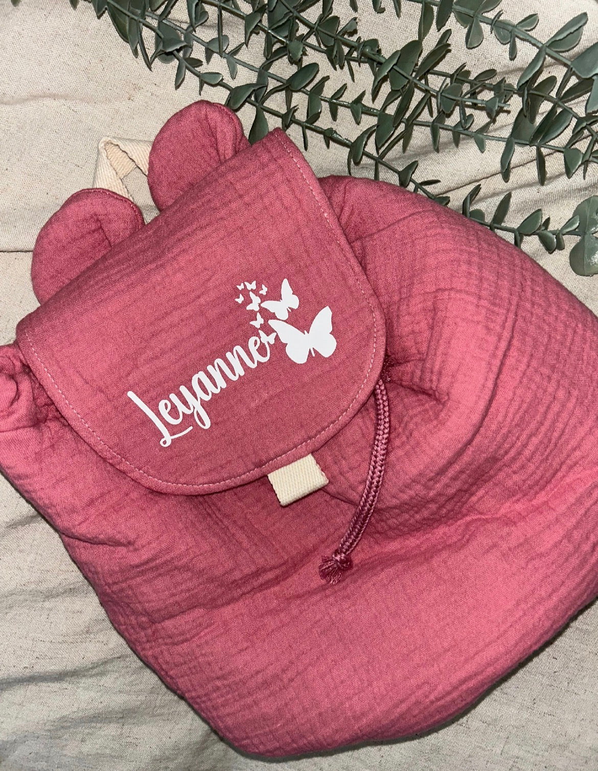 Sac gaze framboise