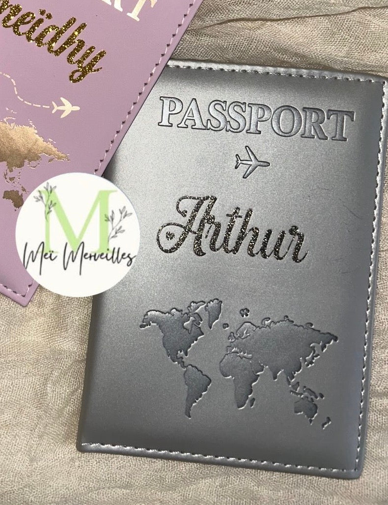 Protège passeport ✈️🌍 | Gris (2)