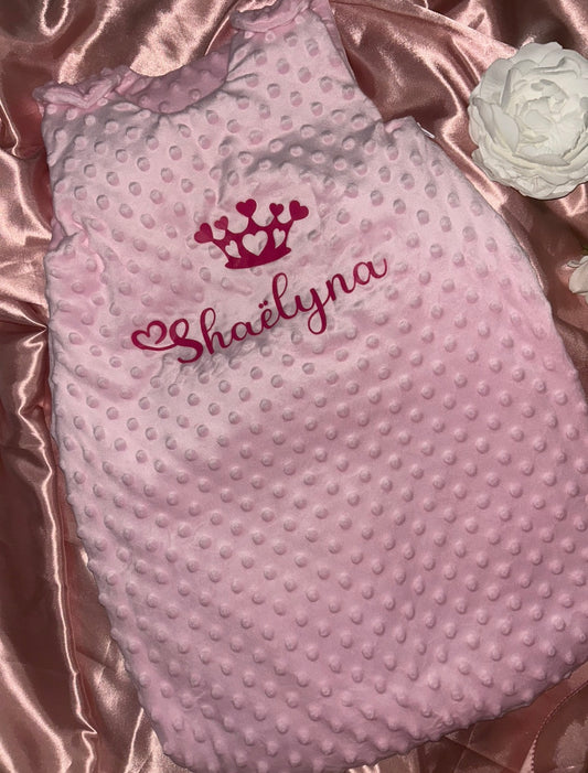 Gigoteuse minky | Rose claire à personnaliser