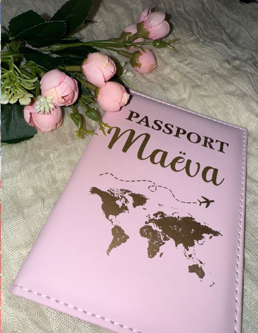 Protège passeport ✈️🌍 | Rose Claire