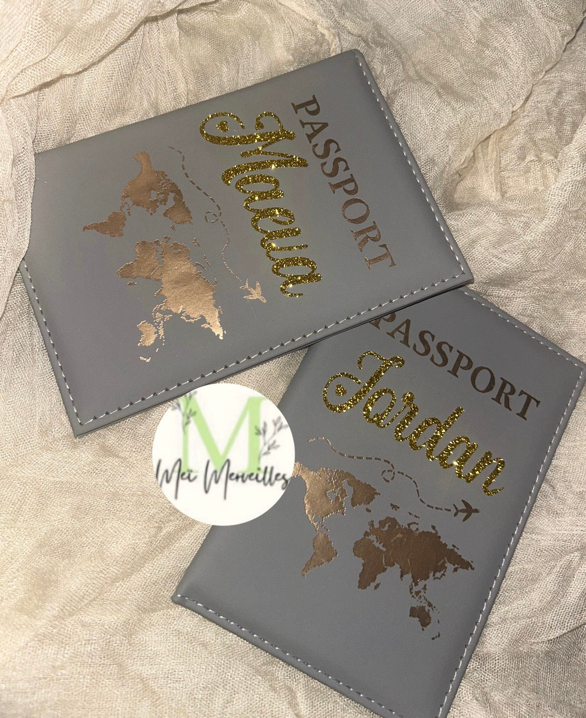 Protège passeport ✈️🌍 | Gris