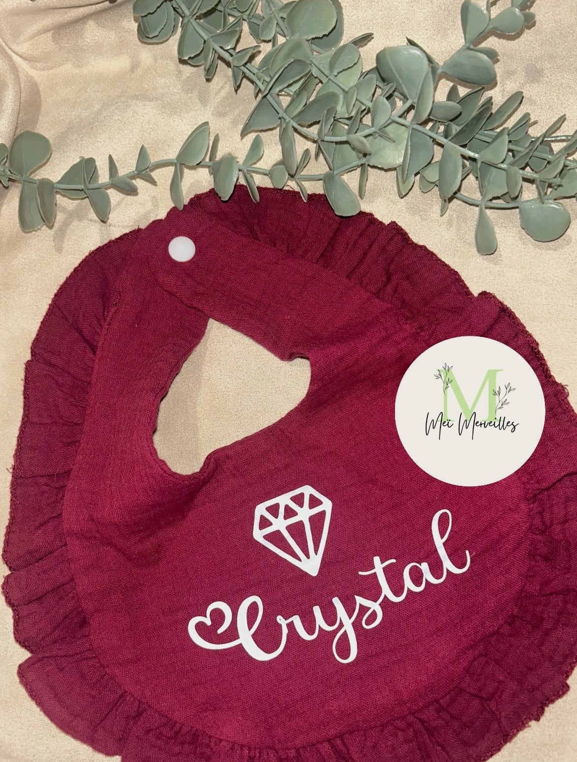 Bavoir à volant | Bordeaux