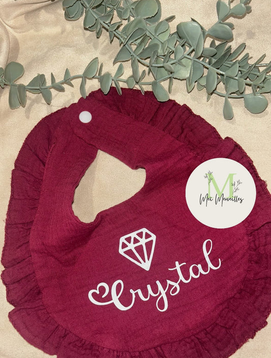 Bavoir à volant | Bordeaux