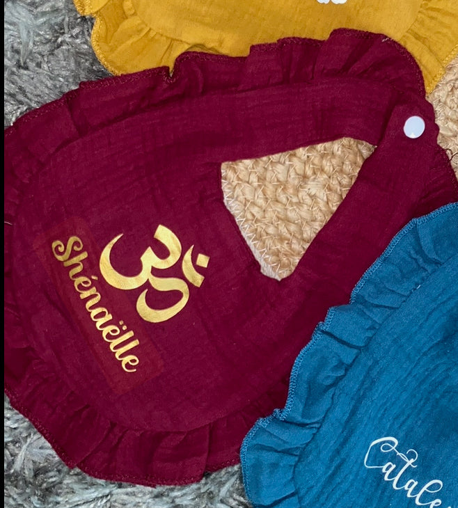 Bavoir à volant | Bleu foncé