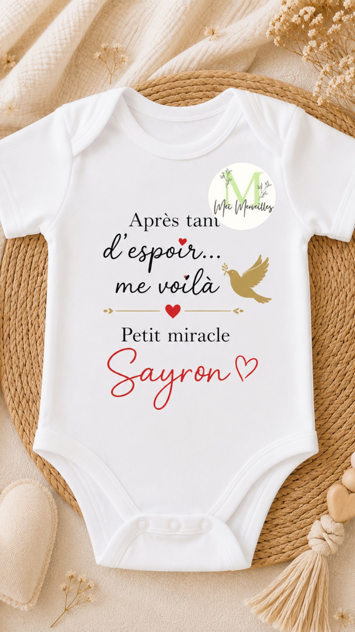 Body Bébé Miracle 🕊️