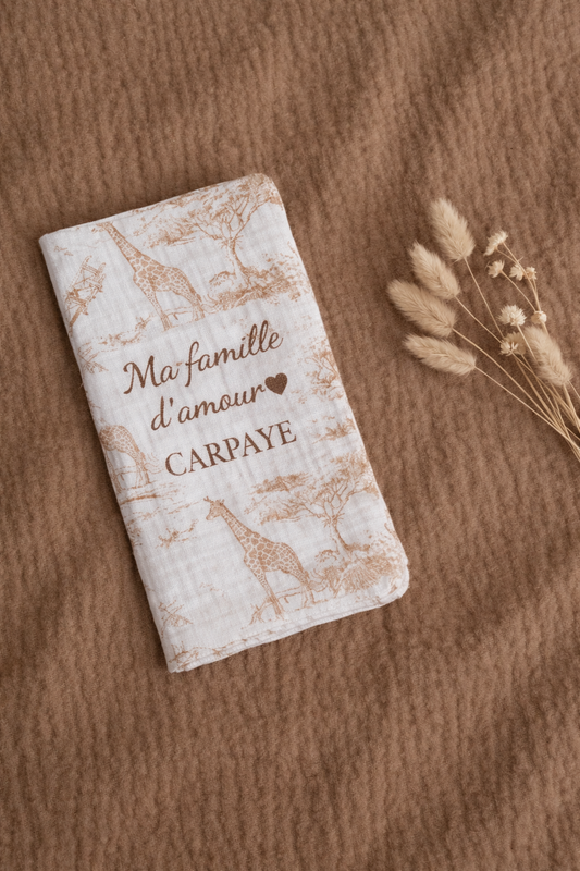 Précommande pour Avril |  Livret famille beige •  Safari