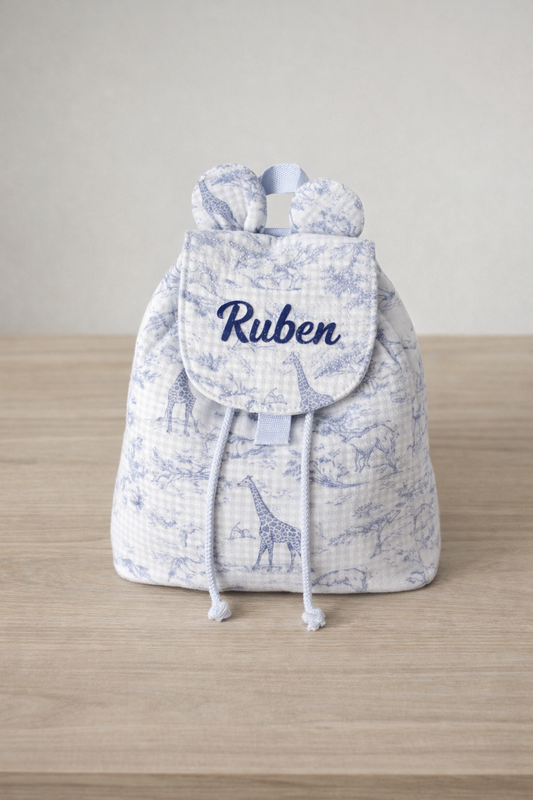 Précommande pour Avril | Sac gaze | Safari bleu