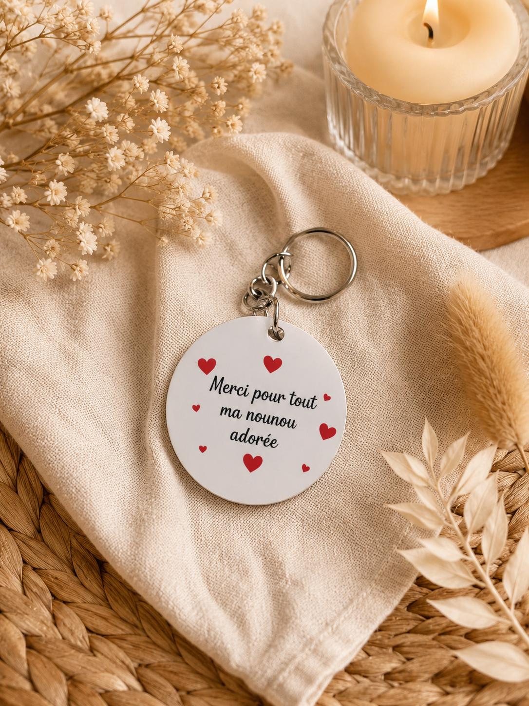 Porte clef remerciement nounou