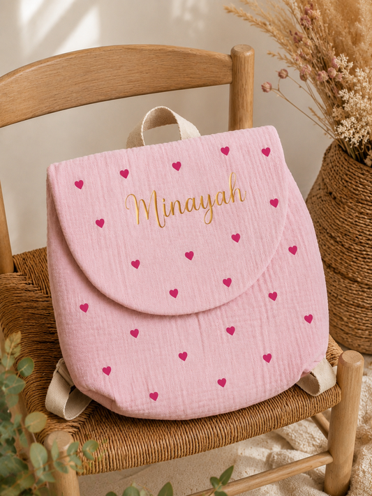 Sac à dos | Plein de cœurs rose