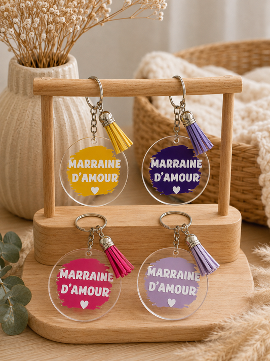 Dispo de suite | Porte clef marraine d’amour
