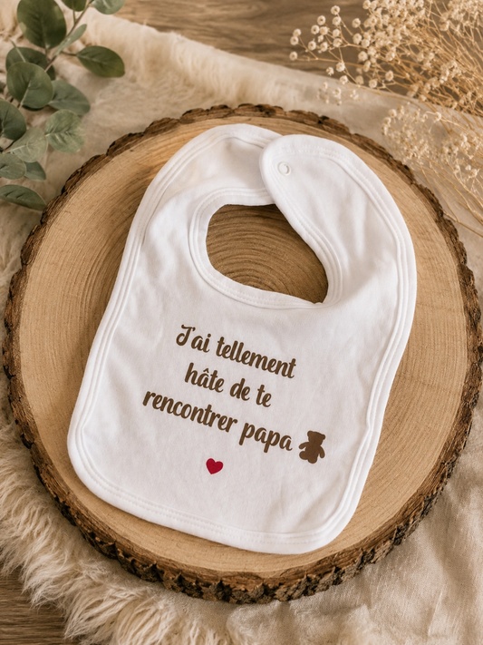 Dispo de suite | Bavoir futur papa