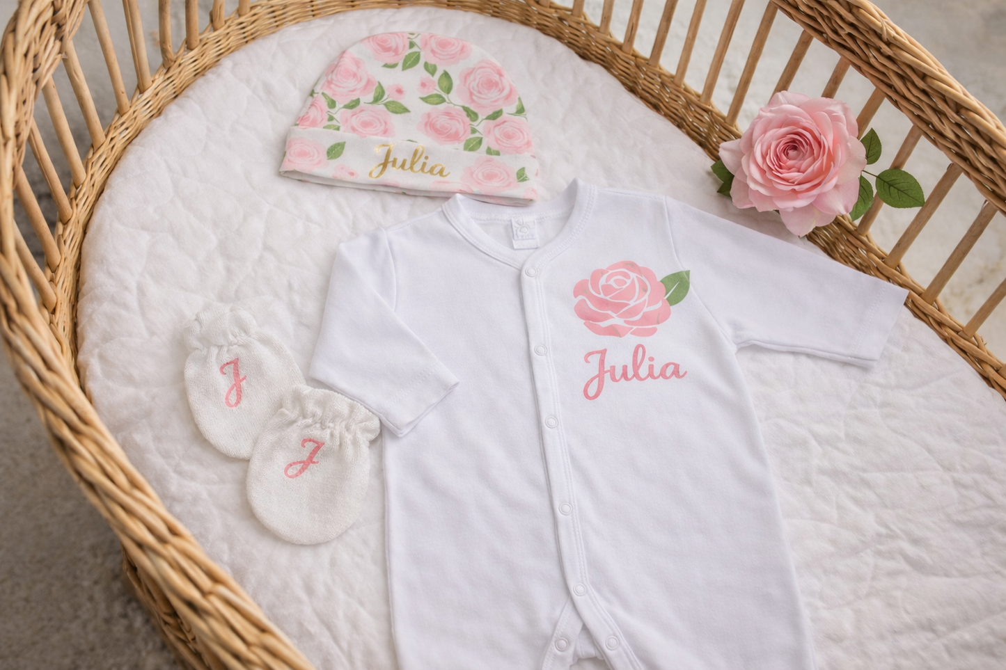 Tenue naissance coton | Floral 🌸