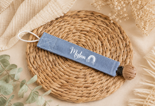 Attache sucette | Bleu jean