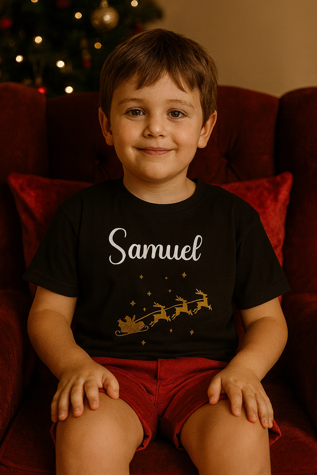 Tee Shirt Noël | Enfant | Traîneau